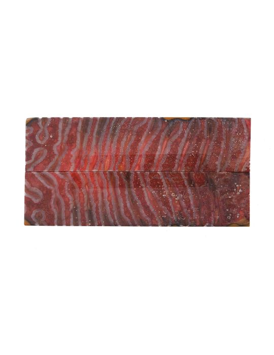 Manche de molaire de mammouth stabilisée ROUGE